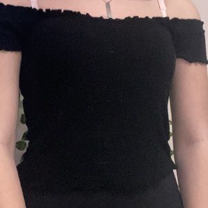 black off the shoulder tank
